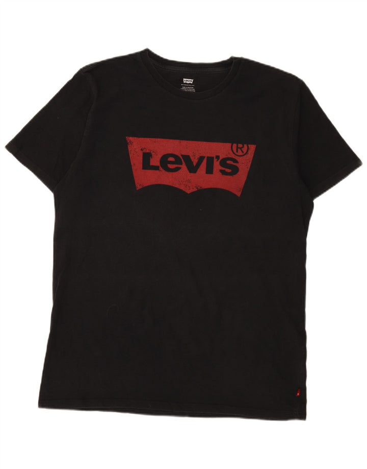Levi's Mens Graphic T-Shirt Top Large Black Cotton