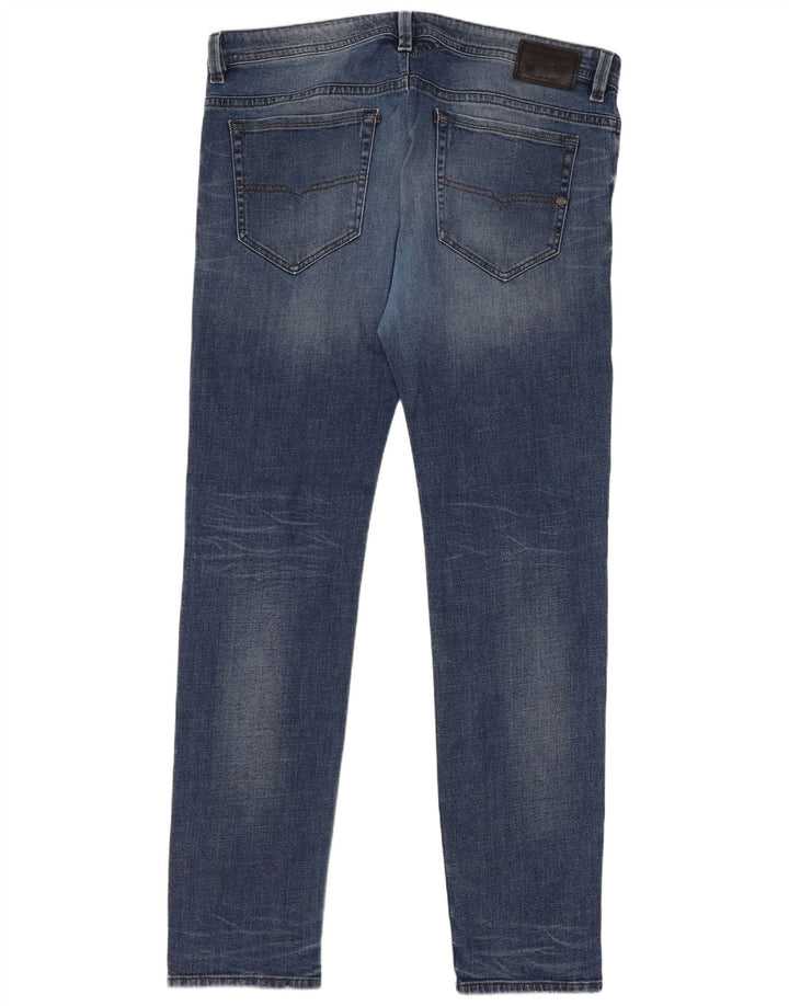 Diesel Mens Thavar Slim Jeans W38 L34 Blue Cotton