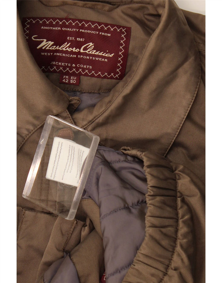 Marlboro Classics Mens Padded Jacket IT 50 Large Beige Cotton