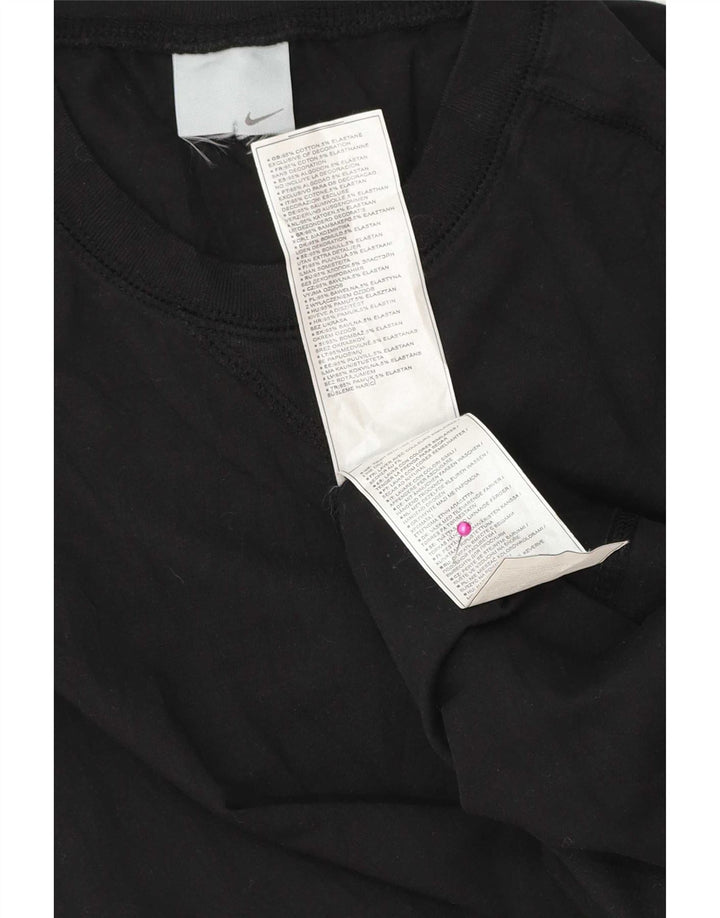 Nike Mens T-Shirt Top Medium Black Cotton