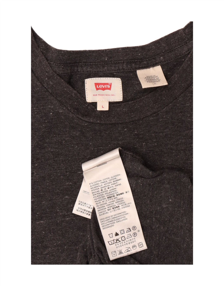 LEVI'S Mens T-Shirt Top Large Grey Cotton Vintage Levi's and Second-Hand Levi's from Messina Hembry 