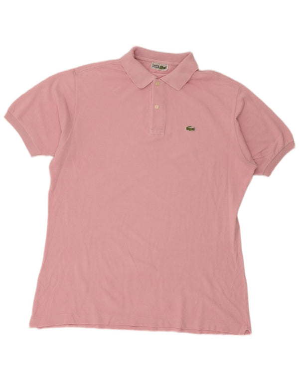 Lacoste Mens Polo Shirt Size 7 2XL Pink Cotton
