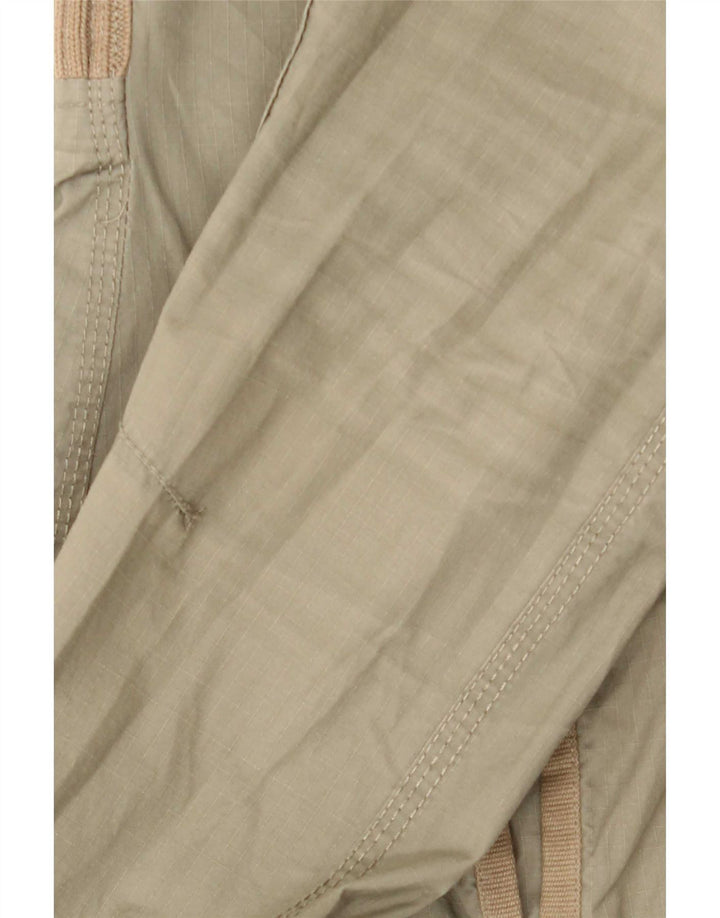 Superdry Womens Hooded Parka Jacket UK 12 Medium Khaki Cotton