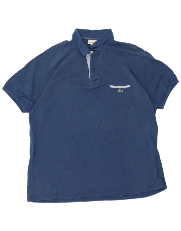 Lacoste Mens Classic Fit Polo Shirt Size 7 2XL Blue Cotton