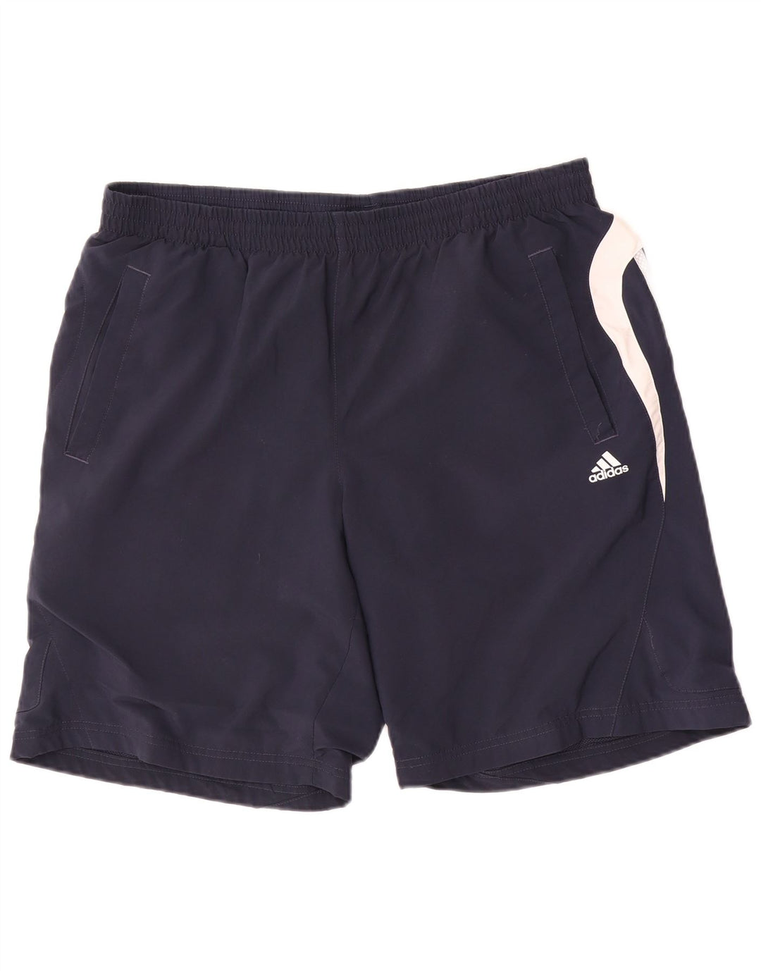 Adidas Mens Climalite Sport Shorts Large Navy Blue Colourblock Polyester
