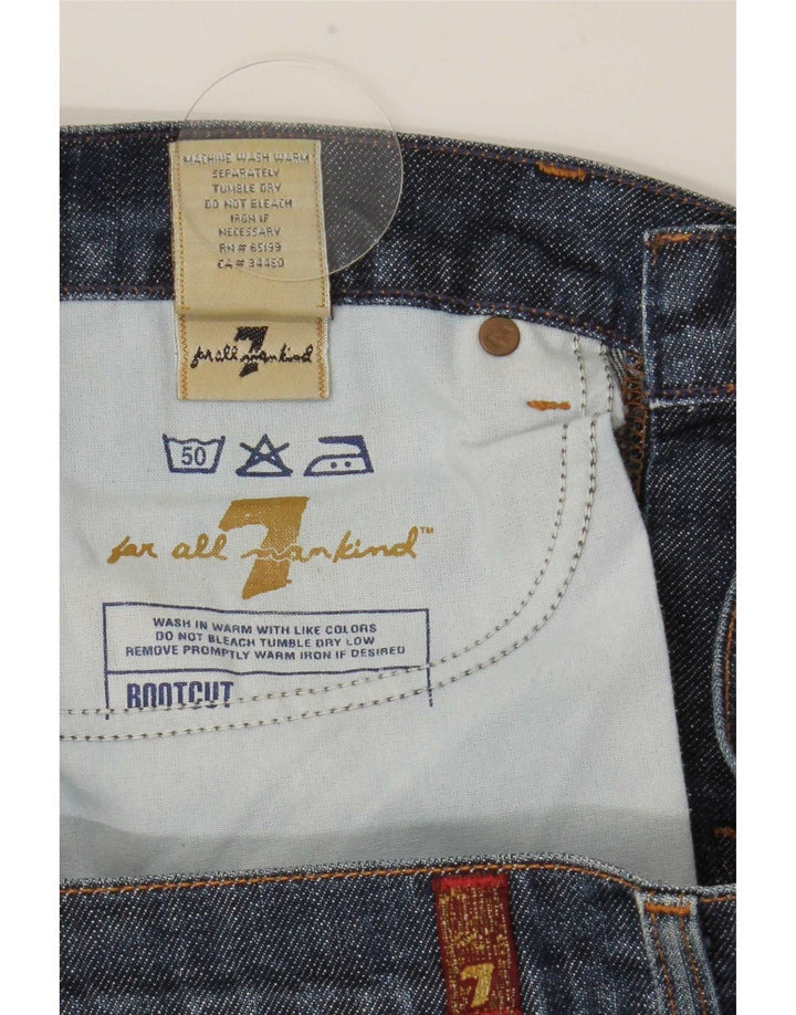7 For All Mankind Womens Bootcut Jeans W29 L32 Blue Cotton