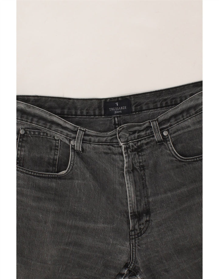 TRUSSARDI Mens Straight Jeans W36 L29 Grey Cotton Vintage Trussardi and Second-Hand Trussardi from Messina Hembry 
