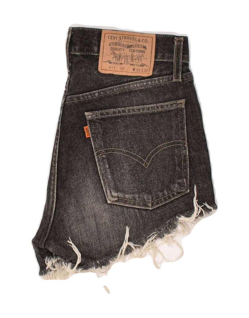 LEVI'S Womens 611 Denim Shorts W30 Medium Black | Vintage Levi's | Thrift | Second-Hand Levi's | Used Clothing | Messina Hembry 