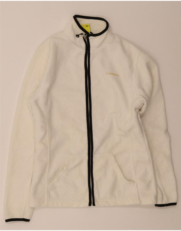 Diadora Womens Fleece Jacket UK 14 Medium White