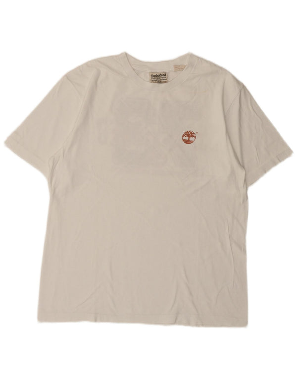 Timberland Mens Graphic T-Shirt Top Large White Cotton