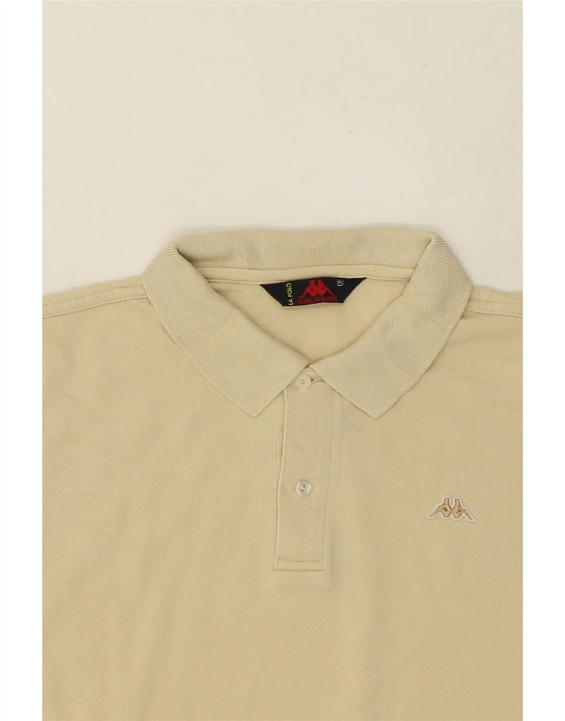 KAPPA Mens Polo Shirt XL Beige Cotton | Vintage Kappa | Thrift | Second-Hand Kappa | Used Clothing | Messina Hembry 