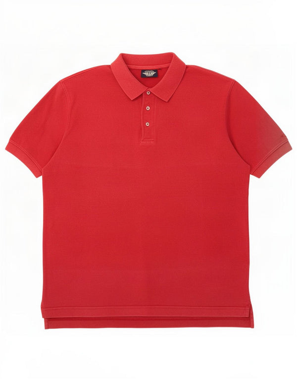 Dockers Mens Polo Shirt Large Red Cotton