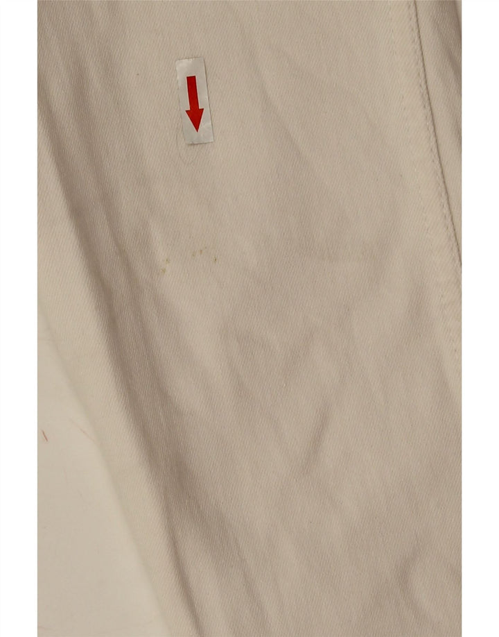 Zara Womens Straight Bootcut Jeans EU 38 Small W28 L26 Off White Cotton