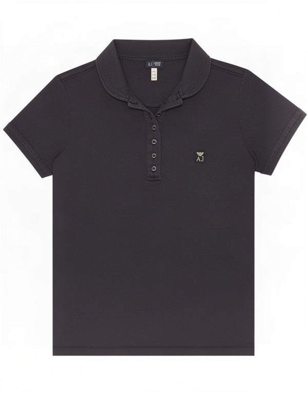 Armani Jeans Womens Polo Shirt EU 46 XL Navy Blue