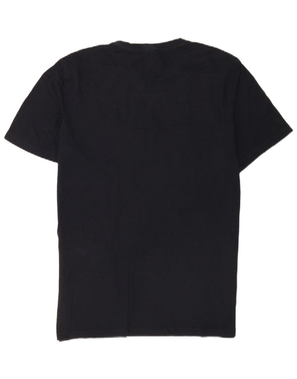 Reiss Mens Short Sleeve T-Shirt Top Large Black Cotton