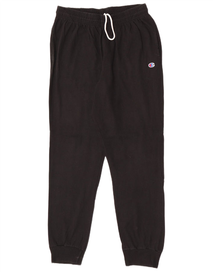Champion Mens Tracksuit Trousers Joggers Large Black Cotton