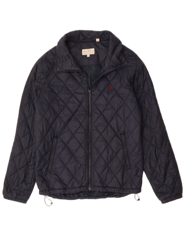 Jack Wills Mens Quilted Jacket UK 38 Medium Navy Blue Nylon