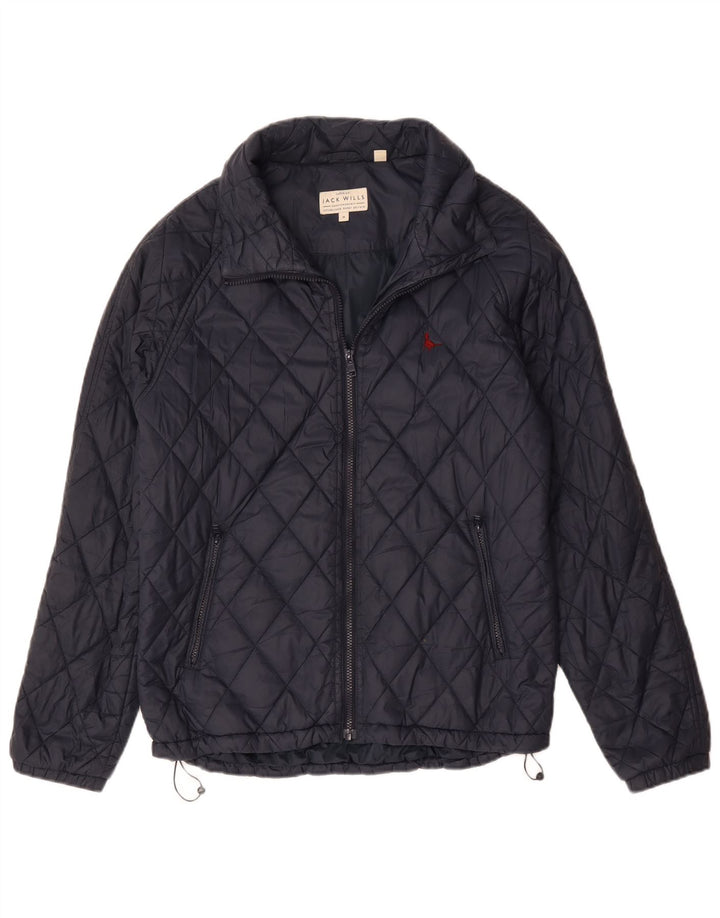 Jack Wills Mens Quilted Jacket UK 38 Medium Navy Blue Nylon
