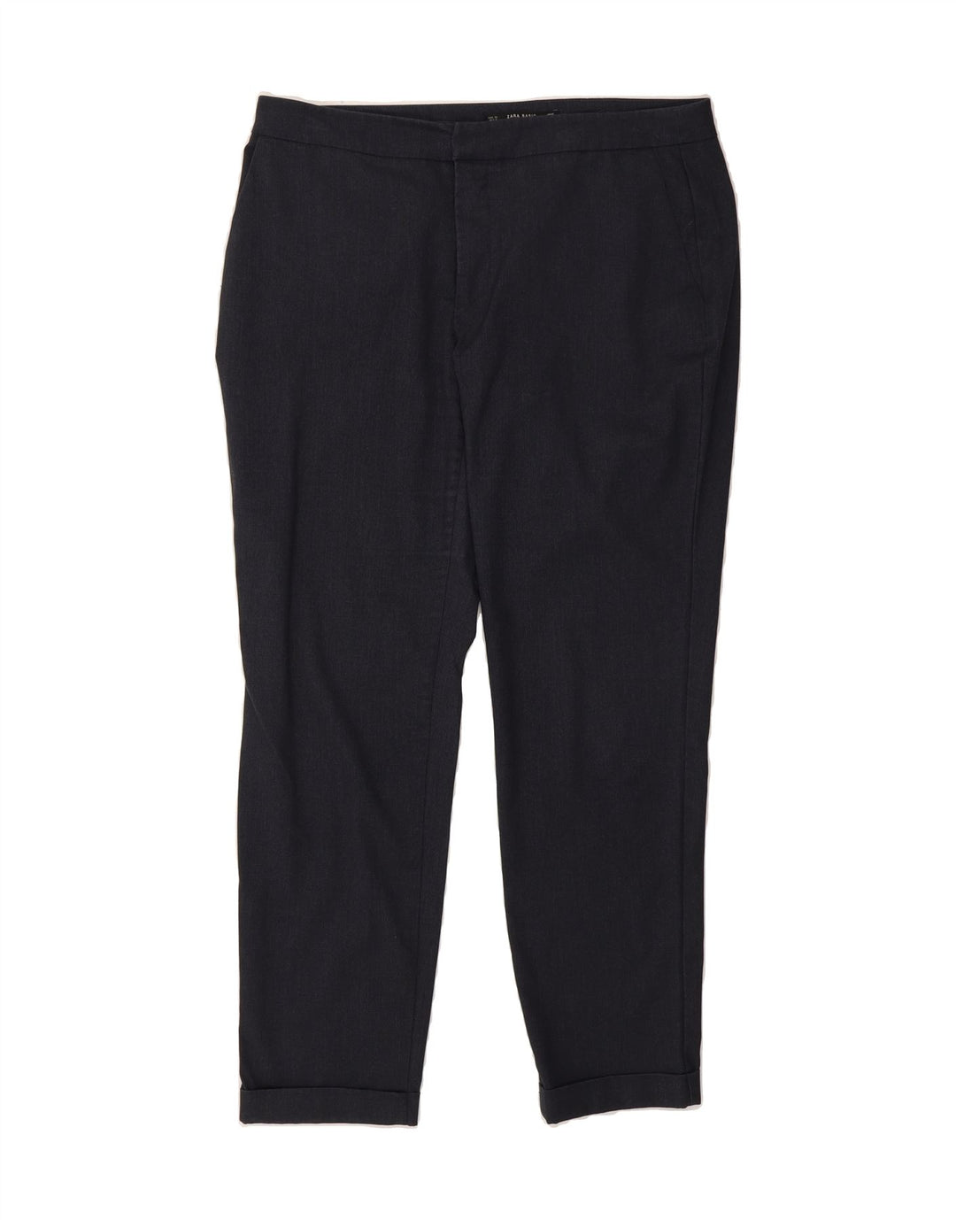 ZARA Womens Slim Chino Trousers EU 38 Small W28 L28 Navy Blue Polyester Vintage Zara and Second-Hand Zara from Messina Hembry 