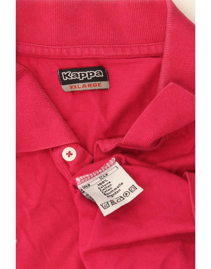 Kappa Mens Polo Shirt 2XL Pink Cotton