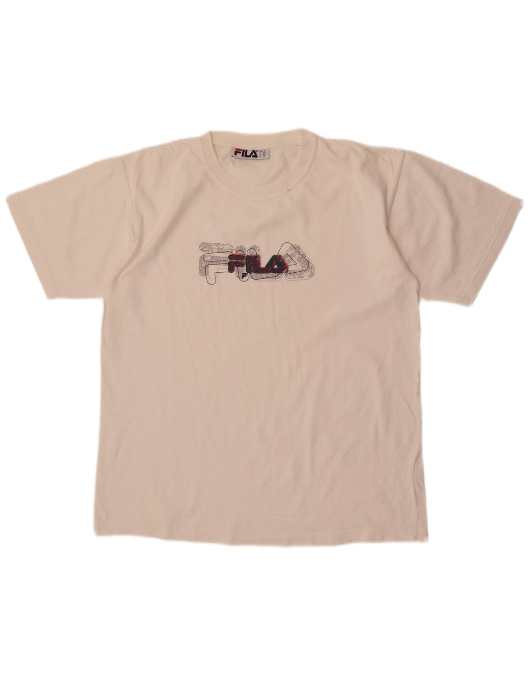 Fila Mens Graphic T-Shirt Top Medium White
