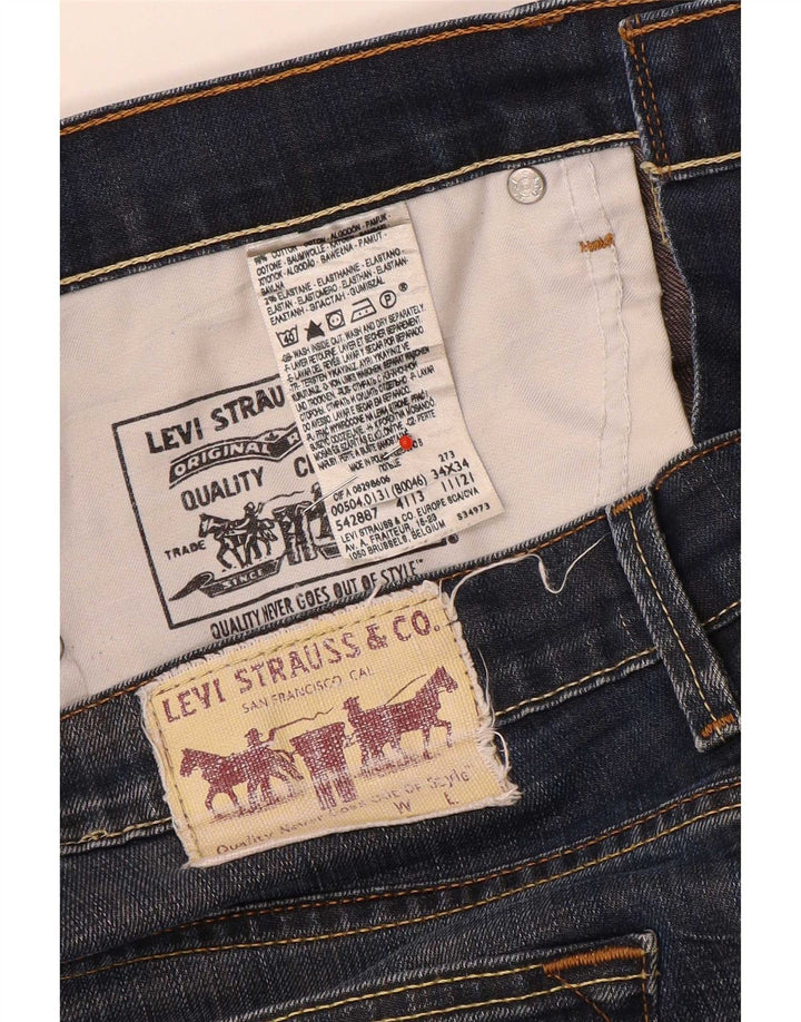 Levi's Mens Straight Jeans W34 L29 Blue Cotton