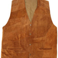 Vintage Mens Suede Waistcoat XL Brown
