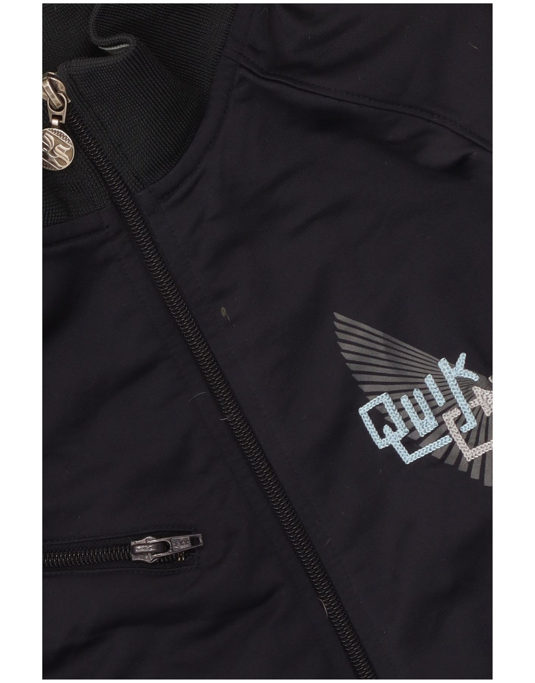 Quiksilver Mens Graphic Tracksuit Top Jacket XL Navy Blue Colourblock