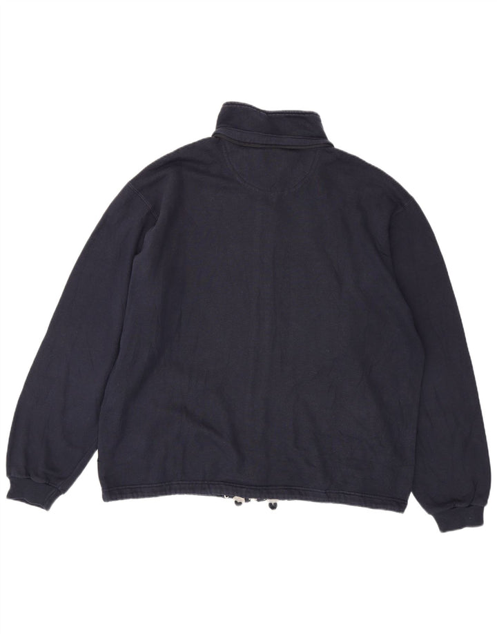 Champion Mens Tracksuit Top Jacket XL Navy Blue Cotton