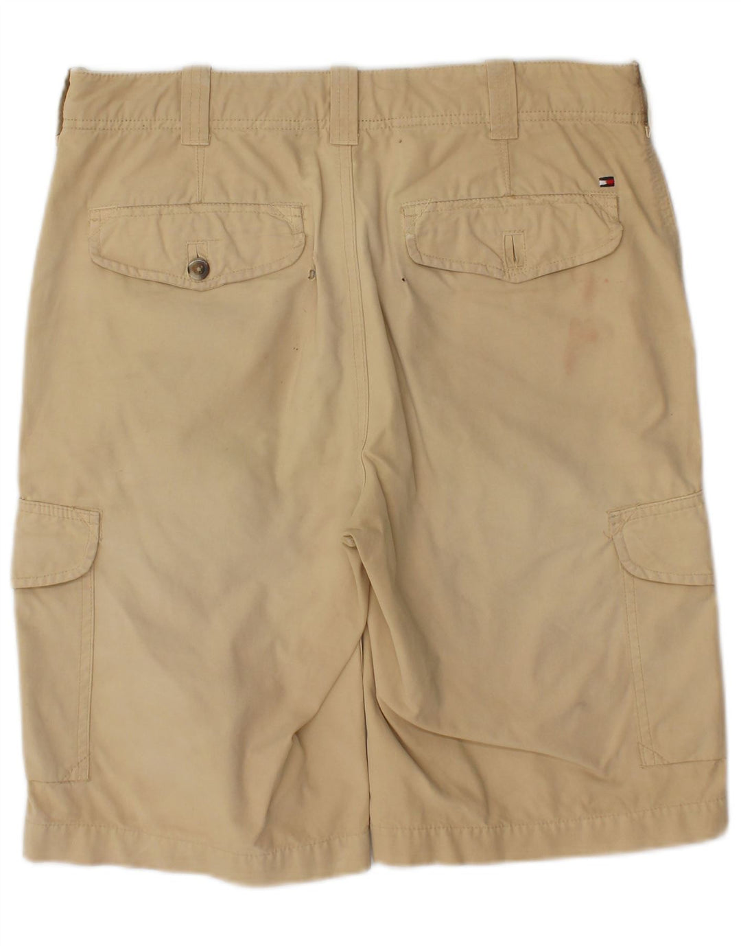 Tommy Hilfiger Mens Cargo Shorts W30 Medium Khaki Cotton