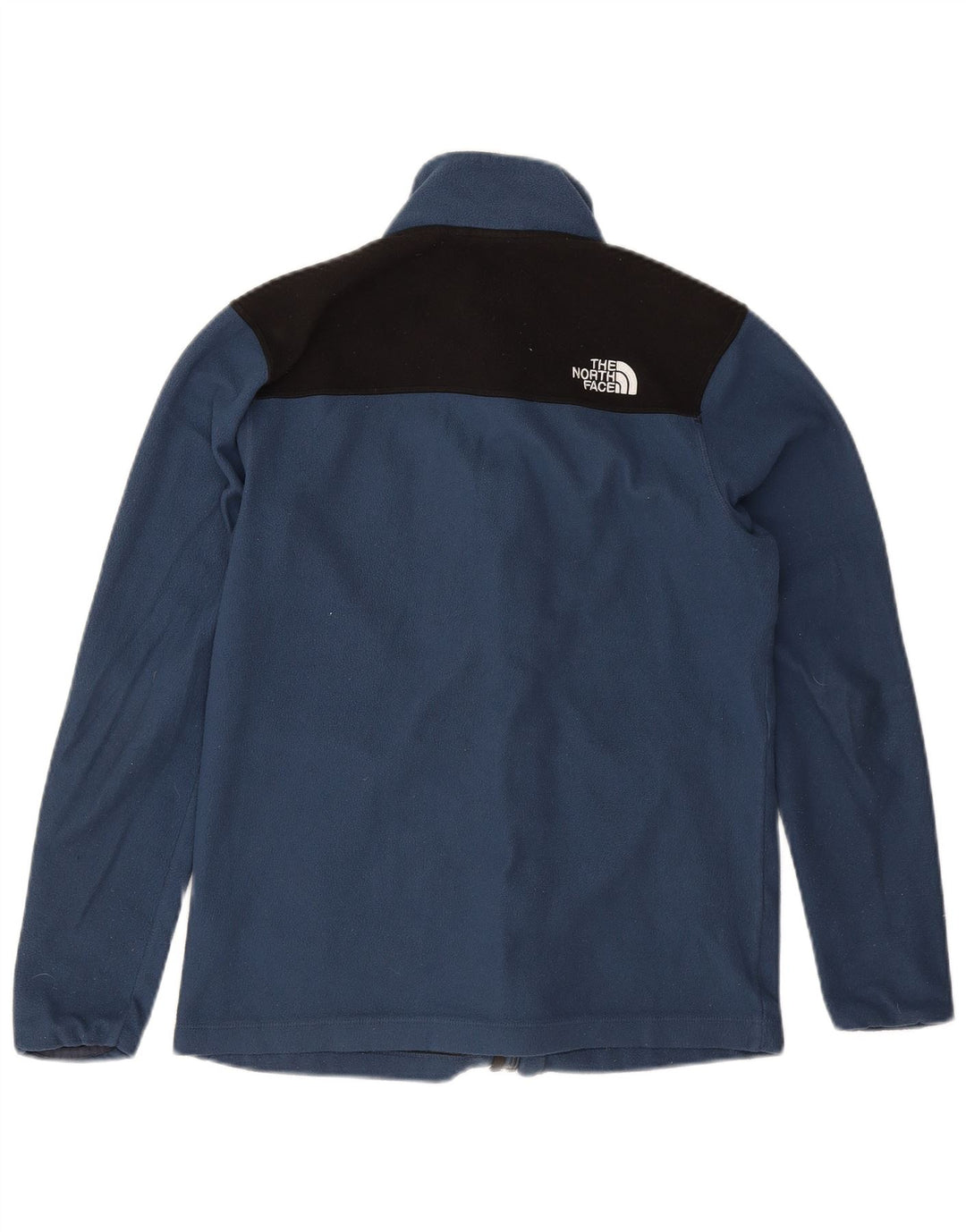 The North Face Mens Fleece Jacket UK 36 Small Blue Colourblock Polyester