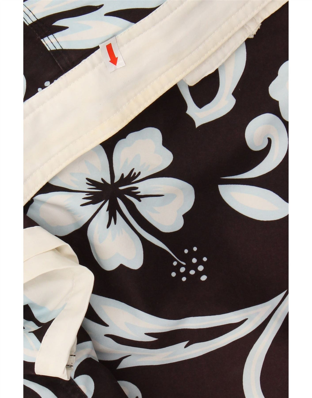 SUNDEK Mens Swimming Shorts Large Black Floral Polyester