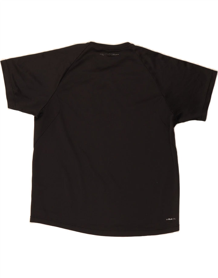 ADIDAS Mens Climalite Graphic T-Shirt Top Large Black Vintage Adidas and Second-Hand Adidas from Messina Hembry 