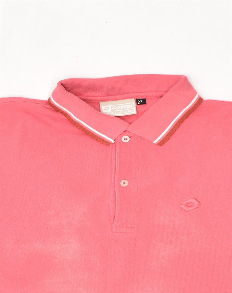 LOTTO Mens Polo Shirt XL Pink Cotton | Vintage | Thrift | Second-Hand | Used Clothing | Messina Hembry 