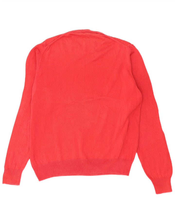 Zara Mens Crew Neck Jumper Sweater Large Red