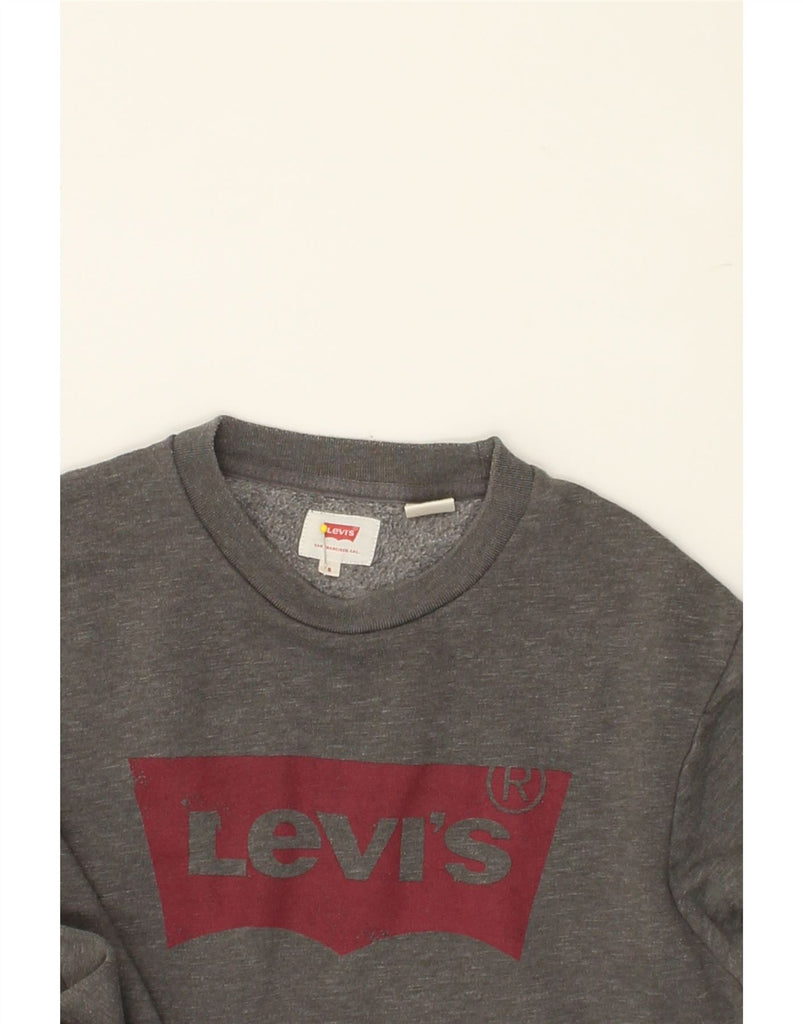 LEVI'S Mens Graphic Sweatshirt Jumper Small Grey Cotton | Vintage Levi's | Thrift | Second-Hand Levi's | Used Clothing | Messina Hembry 