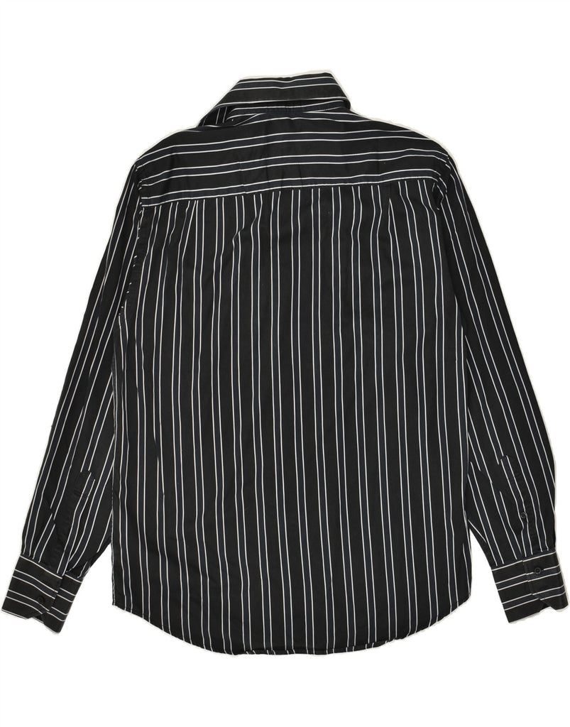 JULES Mens Shirt Size 40 Medium Black Striped Cotton | Vintage Jules | Thrift | Second-Hand Jules | Used Clothing | Messina Hembry 