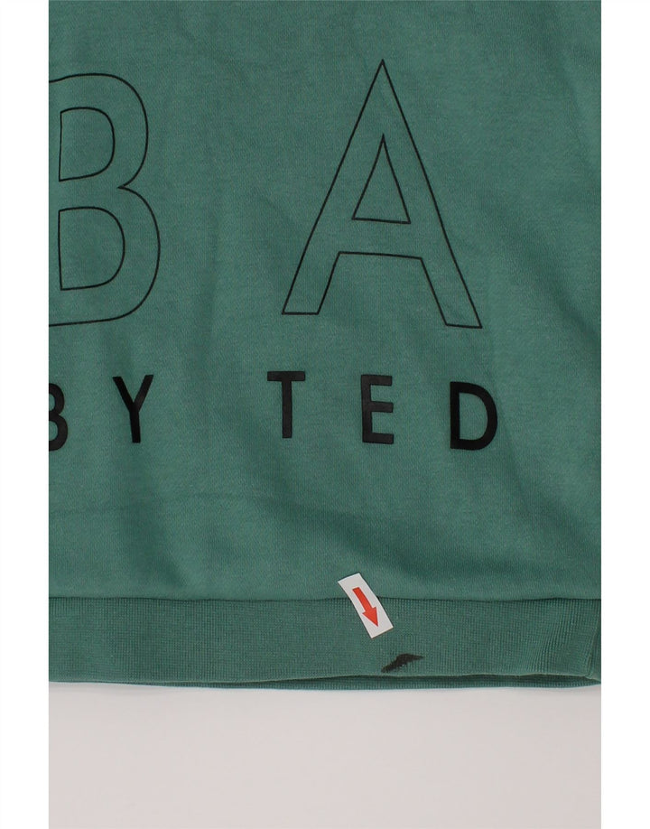 Ted Baker Boys Graphic Sweatshirt Jumper 2-3 Years Green Cotton