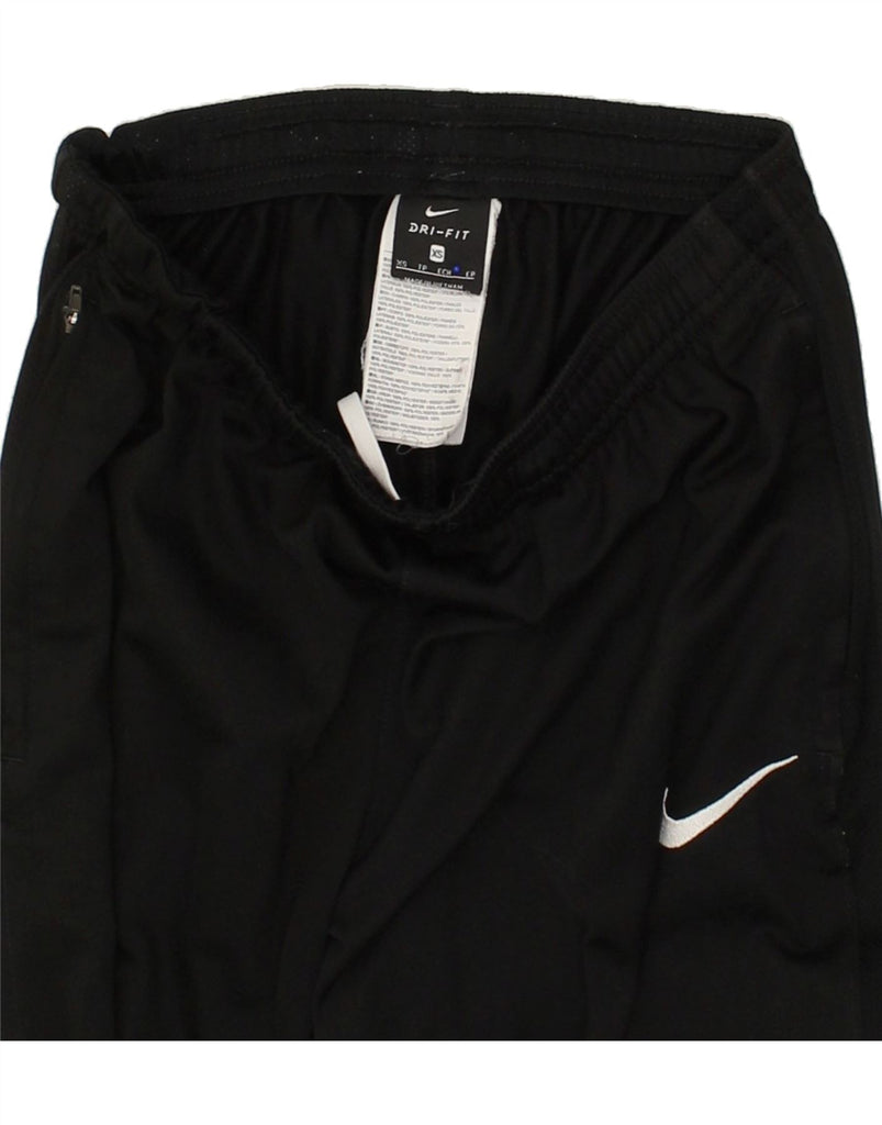 NIKE Mens Dri Fit Tracksuit Trousers XS Black Polyester Vintage Nike and Second-Hand Nike from Messina Hembry 