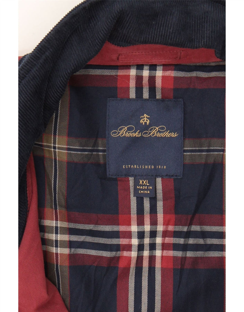 BROOKS BROTHERS Mens Quilted Jacket UK 44 2XL Red Cotton Vintage Brooks Brothers and Second-Hand Brooks Brothers from Messina Hembry 