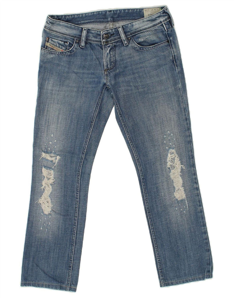 DIESEL Womens Lowky Distressed Straight Jeans W27 L30  Blue Cotton | Vintage Diesel | Thrift | Second-Hand Diesel | Used Clothing | Messina Hembry 