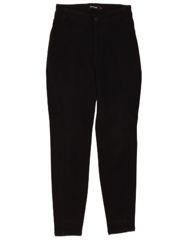 Desigual Womens High Rise Skinny Jeans EU 38 Medium W26 L27 Black