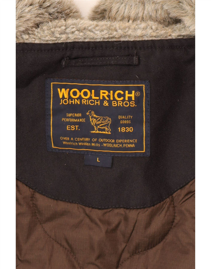 Woolrich Mens Hooded Windbreaker Jacket UK 40 Large Black