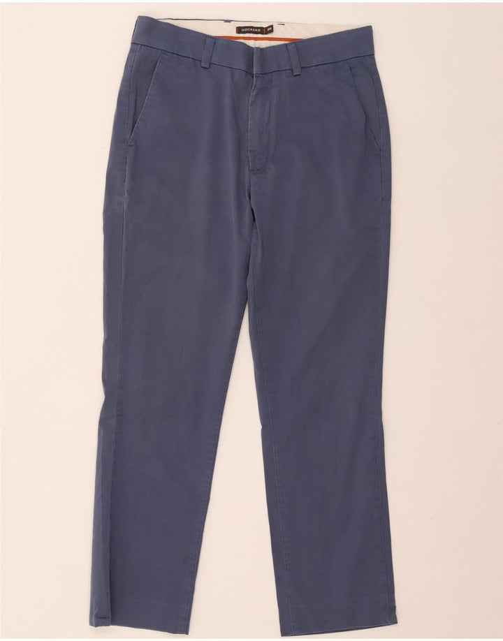 Dockers Mens Slim Chino Trousers W31 L27 Blue Cotton