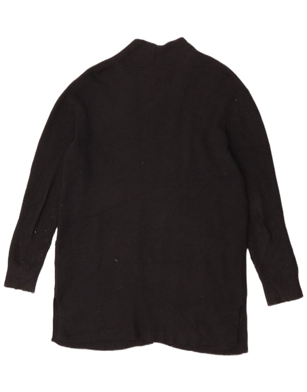 Marks & Spencer Womens Longline Open Cardigan Sweater UK 12 Medium Black