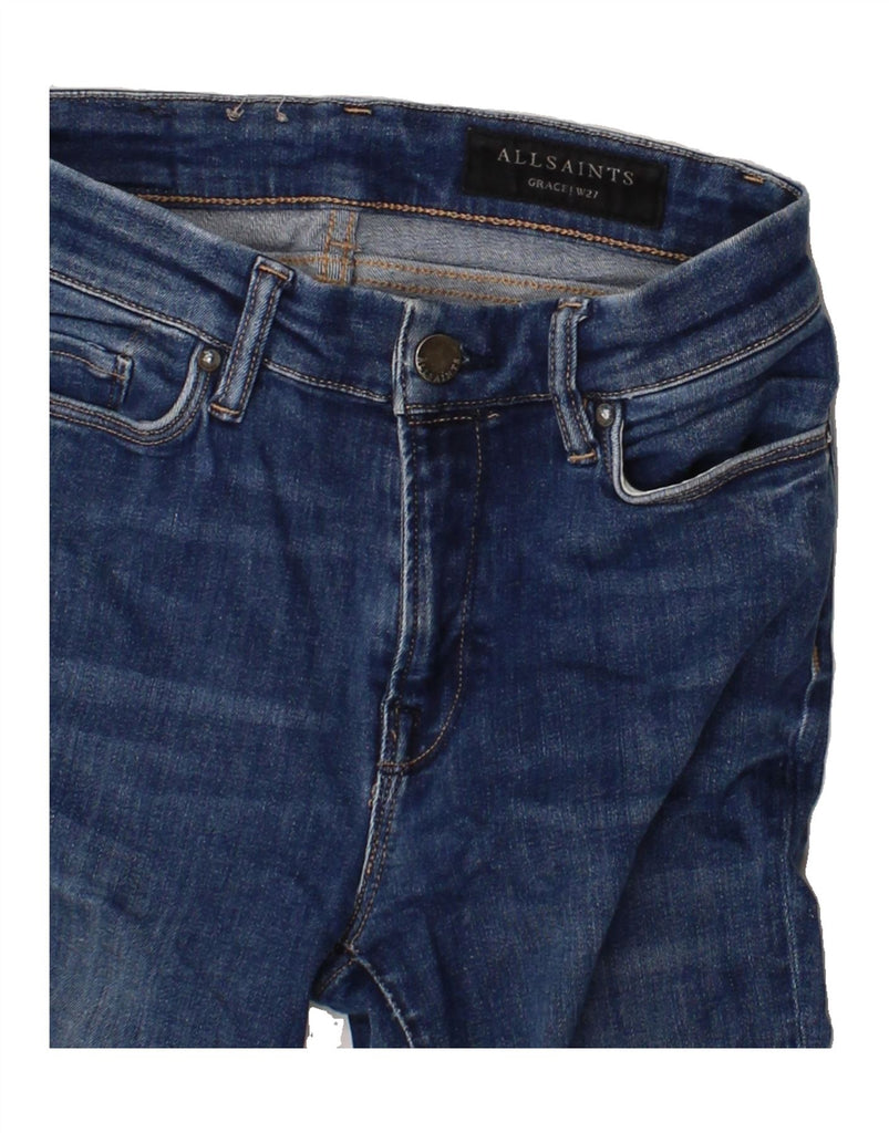 ALL SAINTS Womens Skinny Jeans W27 L29 Blue Cotton Vintage All Saints and Second-Hand All Saints from Messina Hembry 