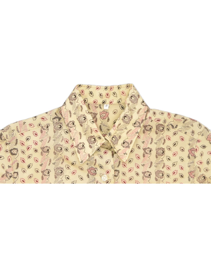 VINTAGE Womens Shirt IT 48 XL Beige Floral | Vintage | Thrift | Second-Hand | Used Clothing | Messina Hembry 