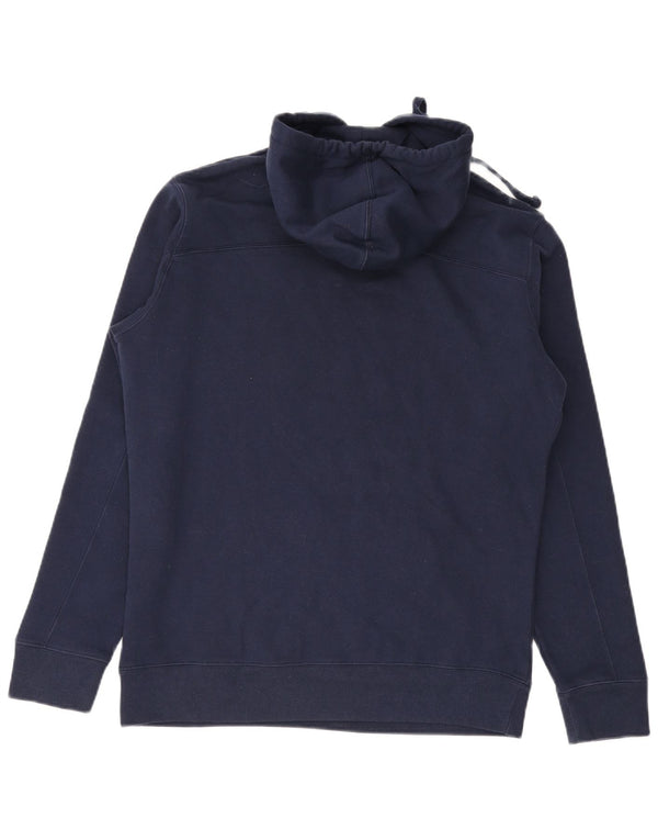 Champion Mens Graphic Hoodie Jumper Small Navy Blue Cotton