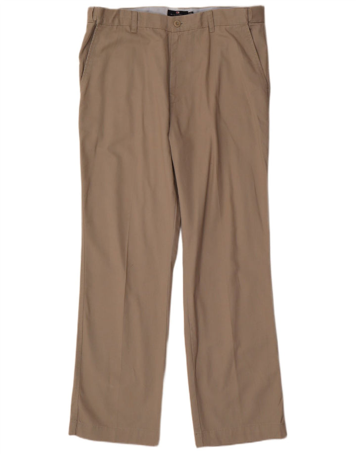 Marks & Spencer Mens Blue Harbour Straight Chino Trousers W36 L31 Grey