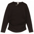 Marks & Spencer Womens Top Long Sleeve UK 16 Large Black Acrylic